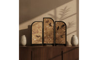 Three-Panel Desktop Screen New Chinese-Style Mini Folding Screen 3-Panel Divider Arched Tabletop Divider Decorative