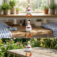Nautical Seagull Figurine Coastal Seagull with Rope Legs Beach-Inspired Sea Bird Figurine Tabletop for Shelf, Desk, Patio, Garden