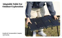 Foldable Collapsible Grill Table with Storage Lightweight Modular Cooking Station Quick Setup Camping Equipment Cooktop Compatible for Motorcycle Travelers, Outdoor Enthusiasts, Picnickers, Picnics, Barbecues, Beach