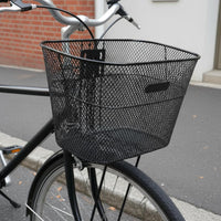 Universal Fit Front Cycle Basket Large Capacity Metal Mesh Bike Basket Heavy Duty Polished Finish for Commuters
