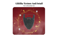 Fake Beard Realistic Look Costume Mustache and Beard Elastic Strap Costume Mustache for Actors, Cosplayers, Stage Play, Performance, Halloween