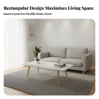 Minimalist Design dual-level Rectangular Table Nordic Inspired Living Room Furniture Light Luxury Aesthetic Modern aesthetic for Small Apartment Dwellers, Homeowners, Renters, Lounge Area, Home Office