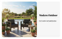 Sofa and Armchair set with Table Waterproof Outdoor Furniture sun-protected Protected Patio Seating Group for Families, Adults, Sunroom, Garden, Backyard