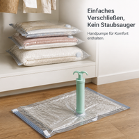 Vacuum Compression Storage Bags for Clothes, Quilts, and Travel - Hand Roll No Pump Needed