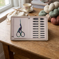 Aluminum Interchangeable Circular Knitting Needle Set Zippered Knitting with Cables Compact Flexible for Travel