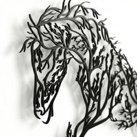 Modern Design Metal Horse Wall Art Artistic Design Horse Outline Wall Decor Lightweight for Bedroom, Office