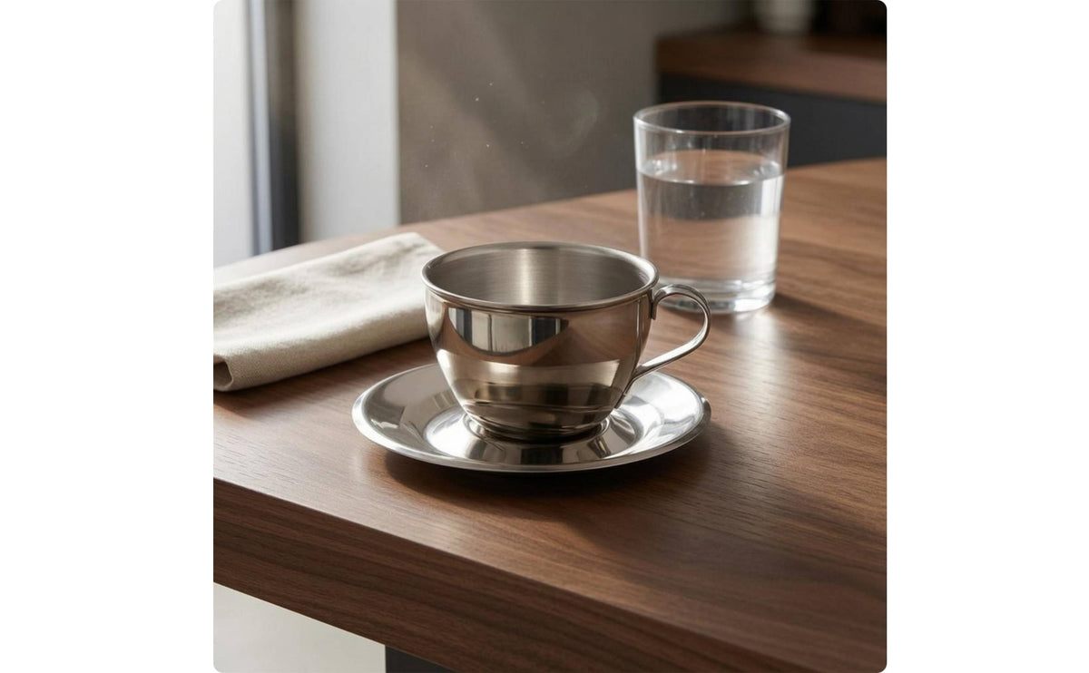 Reflective Surface Stainless Steel Serving Piece Elegant Design Polished Silver Serving Piece Mirror Polish Tableware Rust Resistant