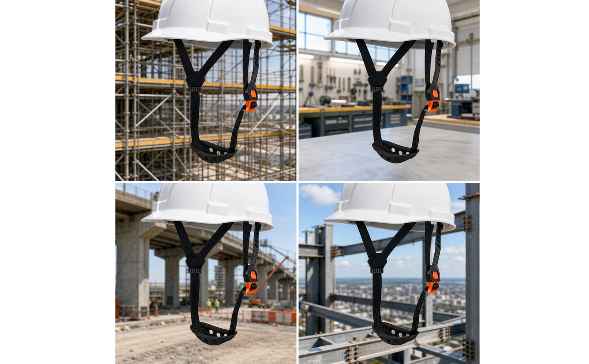 Chin Strap with Chin Cup Breathable Helmet Harness Assembly Lightweight for Construction Workers Helmets