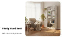 Tall shelving versatile unit with Doors Freestanding Design Floor-Standing Shelving versatile unit with Doors particle-resistantresistant Cabinets Book Cabinet for Students, Living Room, Study