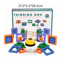 Shape Matching Game with Cards Educational Shape Matching Game with Bell Puzzle Spatial Thinking Toy Brain Teaser