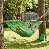 Ice Silk Hammock Chair with Wooden Bar for Indoor Outdoor Relaxation