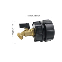 Adapter with Faucet Angled Tote Manual Garden Hose Connector for Irrigation