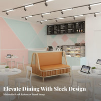 Wall-Side Design eatery Bench and Table Combo Space-Saving Bench-and-Table Combination Modern design Booth Seating Comfortable Cushioning for Restaurant Owners, Milk Tea Shop, Lounge Area