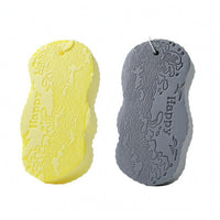 2 Pieces Embossed Body Scrub Sponge Water-Absorbing PVA Scrub Sponge Textured Bath Loofah with Hanging Loop Soft for Shower