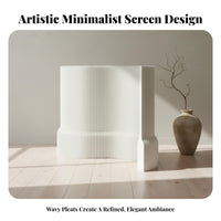 Accordion Paper Screen Foldable Accordion-Type Separate R Curved Creative Space Separator for Renters, Homeowners, Bedroom, Studio Apartment