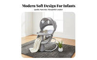Automatic Rocking 4-in-1 Electric Cradle Adjustable Backrest Electric Baby Bouncer 5-Point Safety Harness Infant Seat Portable Design for Newborns, New Mothers, Nursery, Rest Time, Playtime, Living Room