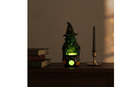 Witch Pot Lamp Gothic Halloween Pot Light Compact Witch Figurine with Light for Mantel