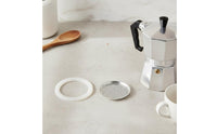 2 Pieces Leak Proof Stovetop Pot Gasket and Filter Set Easy to Replace Silicone Sealing Seal and Filter Plate