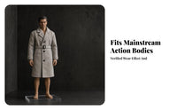 6-Inch Action Figure Coat Flap Pockets Realistic Look Miniature Overcoat 1/12 Scale Trench Coat