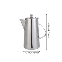 Polished Stainless Steel Pitcher Fitted Lid Beverage Pitcher Side Handle Metal Water Jug Cylindrical
