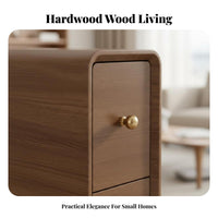 Rolling C-Table Space-Saving Household Furniture Mobile Design Vintage Look for Home Workers, Living Room, Small Spaces, Bedroom