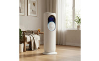 Touch Buttons Mesh Grille Fan Cylindrical Body Freestanding Air Cooler Fan