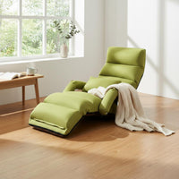 Space-Saving Foldable Lazy Sofa No Assembly Required Folding Lazy Sofa Chair Sturdy Steel Frame Padded Floor Recliner Wear-Resistant Material for Students, Napping