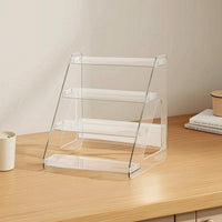 Tiered Acrylic Display Stand 4-Tier Display Stand with Tiers Acrylic Riser Clear Transparent for Collectors, Countertop, Vanity