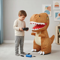 2.4GHz Inflatable RC Tyrannosaurus Wireless Inflatable Dinosaur with Wireless Control Wear-Resistant Wireless Control Dinosaur Toy Sound for Children, Toddlers, Indoor Play, Birthday Parties, Playroom