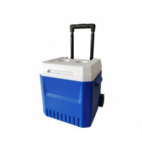 Wheeled Insulated Container Keeps Food Fresh Insulated Chiller Chest Easy to Move Portable Ice Chest for Outdoor Fishing, Car Travel
