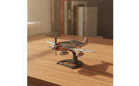 Collectible P-47D Thunderbolt Model Silver-Finish Fighter Aircraft Model with Stand Detailed True-to-Scale for Aviation Enthusiasts, Collectors, History Buffs, Desk Display, Shelf Decor, Office