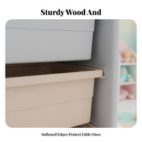 Large Capacity Multi-Bin Storage Unit Space Saving Toy Organizer Easy reach Kids Furniture sturdy Frame for Children, Toddlers, Parents, Playroom, Living Room, Nursery, Daycare