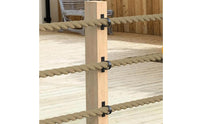 5 Pieces Rope Holder with Cross Screw Black Stainless Steel Rope Support Hanger Easy to Install Hardware for Home Improvers, Dock, Patio