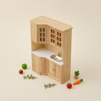 Dollhouse Kitchen Cabinet with Sink Wooden Dollhouse Kitchen Cabinet Classic