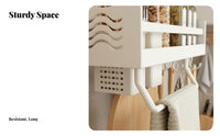 Drillno-Drill Installation Multifunctional Utensil Holder Multi-Functional Wall-Mounted Holder Space-Saving Kitchen Organizer Includes Hooks for Apartment Dwellers, Organization Enthusiasts, over the Counter, Pantry, Bathroom, Entryway