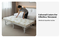 Foldable Design Folding bed with Mattress Space-Saving Portable Guest Bed Easy Assembly Temporary Bedding Sturdy Frame for Students, Office Workers, Hotel, Dormitory, Small Apartment, Dorm Room