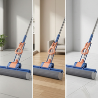 Sponge Mop Head Refill for Hands-Free Cleaning, Super Absorbent Cotton Mop Replacement