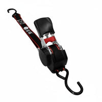 High-Strength Strap Retractable Ratchet Strap Tangle Tangle-Resistant Ratchet Cargo Strap with Hooks Ergonomic Handle for Vehicle, Trailers
