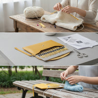 Interchangeable Circular Knitting Compact for Knitters, Crafters