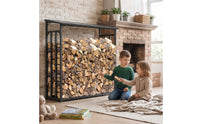 Outdoor Firewood Storage Rack with Cover Heavy-Duty Firewood Rack with Cover Waterproof Large for Homeowners, Backyard, Patio, Fireside