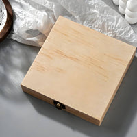Clasp Closure Wooden Nail Storage Box Rectangular Hinged Nail Box High Capacity Manicure Case Lightweight
