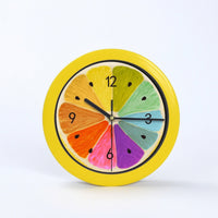 Lemon Wall Clock Bright Fruit Wall Clock Decorative Playful for Students, Kitchen, Dorm Room
