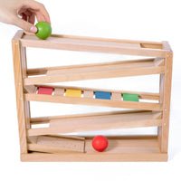 Rolling Track Toy Fine Motor Wooden Exploratory Wooden Ramp   for Preschoolers, Kids, Playroom, Daycare, Classroom