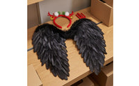 Angel Wing Costume Set Decorative Ornamental Rod Feather Angel Wing Pair Prop Set for Performance
