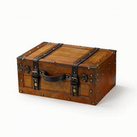 Decorative Suitcase Chest Portable Vintage Storage Trunk Versatile Storage Box with Handle for Photographers, Collectors, Photo Shoots