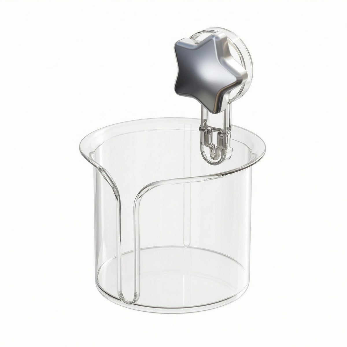Cylindrical Suction Tissue Holder Transparent Wall-Mounted Tissue Holder Clear Household Storage Compact for Bathroom
