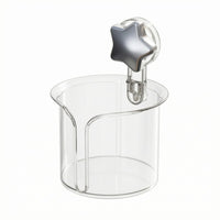 Cylindrical Suction Tissue Holder Transparent Wall-Mounted Tissue Holder Clear Household Storage Compact for Bathroom