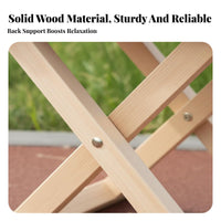 Foldable Wooden Folding Chair with Backrest Space-Saving Wooden Folding Stool Stable Structure Collapsible Fishing Stool Lightweight for Fishers, Campers, Camping, Travel, Garden, Backyard
