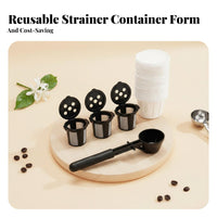 Reusable Coffee Pod Cost-Saving Reusable Single-Serve Coffee Pod Saves Money Kitchen Accessory for Home Office Workers, Dorm Room, Morning Routine