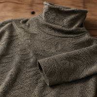 Women's Fleece Lined Thermal Lace Jacquard High-Neck Base Layer Top